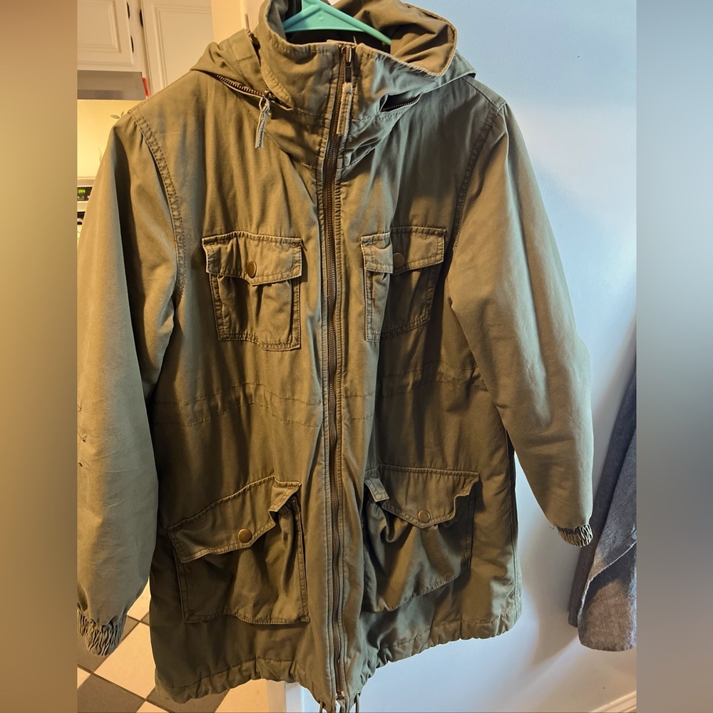 Women’s olive green H&M military jacket